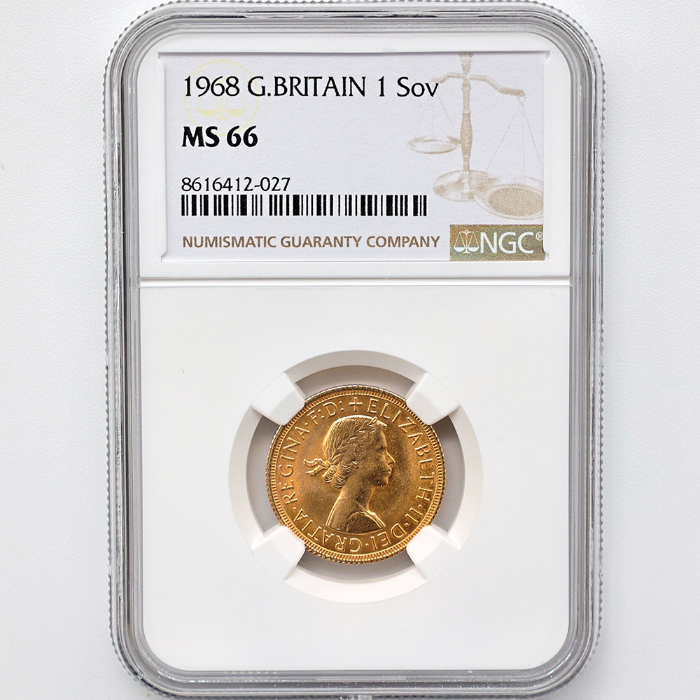 1968 �ѹ� ���ꥶ�٥�2�� ���֥�� 1�ݥ�ɡ�1���֥��˶�� NGC MS 66 ����̤������ �����硼��ε�༣