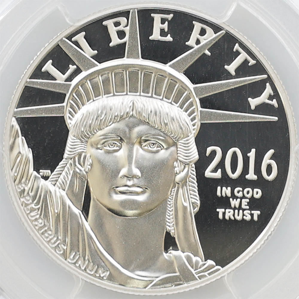 �������� 2016 ����ꥫ ��ͳ�ν��� 100�ɥ� �ץ���ʲ� 1���� �ץ롼�� PCGS PR 70 DCAM FS ������ �ǹ���� ���� ��Хƥ�