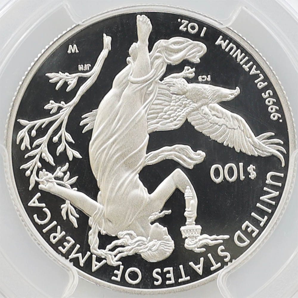 �������� 2016 ����ꥫ ��ͳ�ν��� 100�ɥ� �ץ���ʲ� 1���� �ץ롼�� PCGS PR 70 DCAM FS ������ �ǹ���� ���� ��Хƥ�
