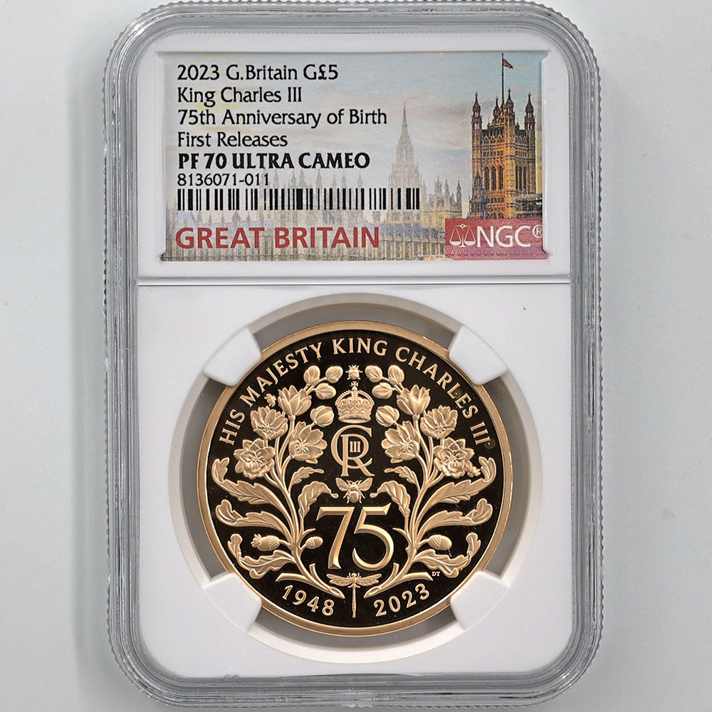 2023 �ѹ� ���㡼�륺3�� ����75��ǯ��ǰ 5�ݥ�� ��� �ץ롼�� NGC PF 70 UC FR ������ �ǹ���� ����̤������ ��Ȣ�� �����ꥹ ���