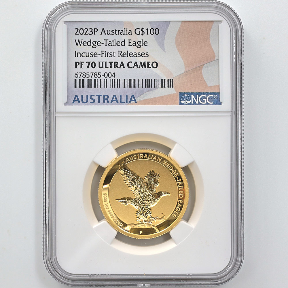 2023 �������ȥ�ꥢ �ϥ���꡼�� ���ʥ����̥亮 100��ɥ� ��� 1���� �ץ롼�� NGC PF 70 UC FR ������ �ǹ���� ����̤������ ��Ȣ�� �����å��ơ��륤������