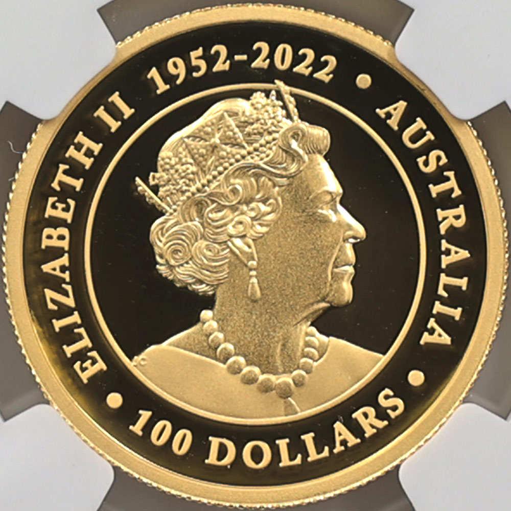 2023 �������ȥ�ꥢ �ϥ���꡼�� ���ʥ����̥亮 100��ɥ� ��� 1���� �ץ롼�� NGC PF 70 UC FR ������ �ǹ���� ����̤������ ��Ȣ�� �����å��ơ��륤������