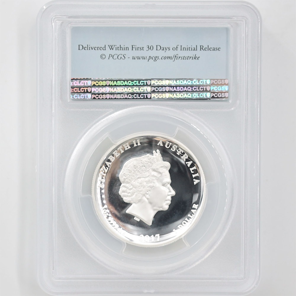 2017 �������ȥ�ꥢ �ϥ���꡼�� ��ǯ�ܿ� 1��ɥ� 1���� �ץ롼�� PCGS PR 70 DCAM FS ������ �ǹ���� ����̤������