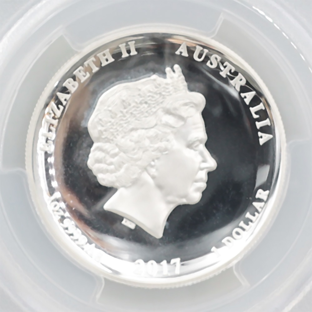 2017 �������ȥ�ꥢ �ϥ���꡼�� ��ǯ�ܿ� 1��ɥ� 1���� �ץ롼�� PCGS PR 70 DCAM FS ������ �ǹ���� ����̤������