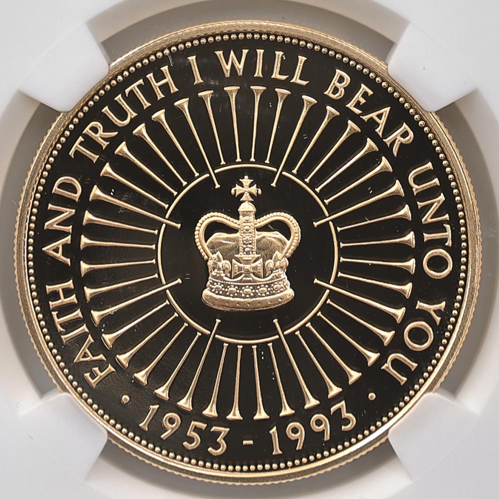 1993 �ѹ� ���ꥶ�٥�2�� �״�40��ǯ��ǰ 5�ݥ�� ��� �ץ롼�� NGC PF 70 UC �ǹ���� ����̤������ �����ꥹ ���