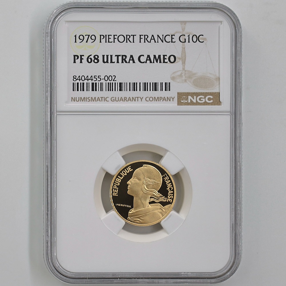 1979 �ե�� �ޥꥢ��� 10��������� �ԥ��ե��� ��� �ץ롼�� NGC PF 68 UC ��ǹ���� ����̤������