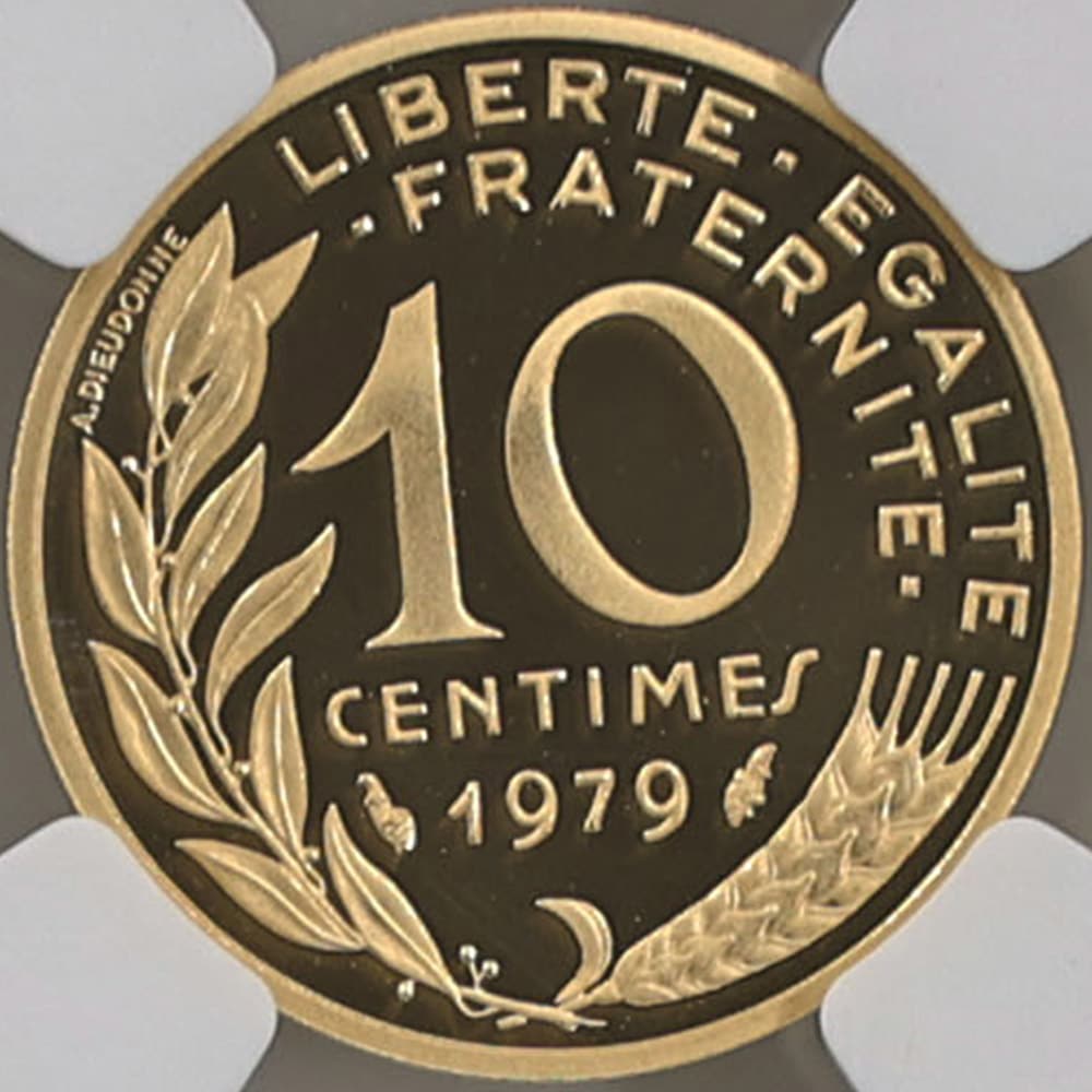 1979 �ե�� �ޥꥢ��� 10��������� �ԥ��ե��� ��� �ץ롼�� NGC PF 68 UC ��ǹ���� ����̤������