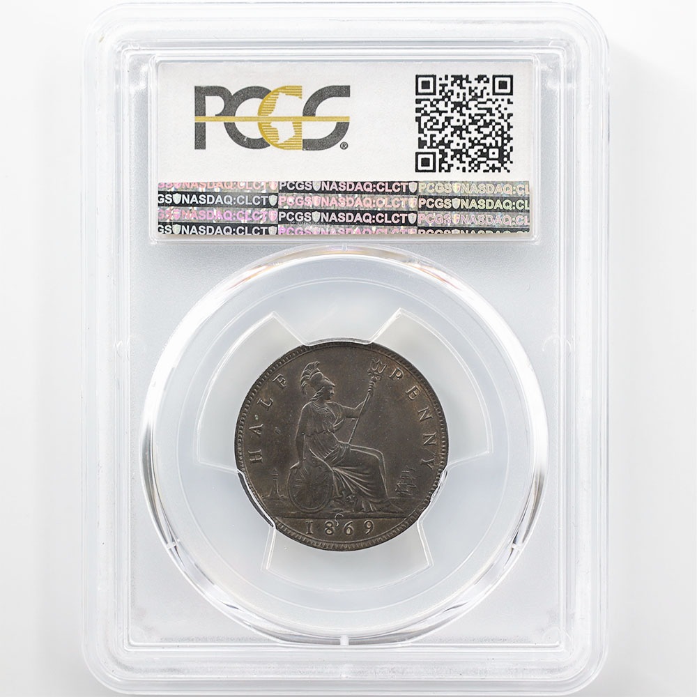  1869 ѹ ȥꥢ 1/2ڥˡ Ƽ ̤ PCGS MS 63 BN ǹ ̤ Хإå