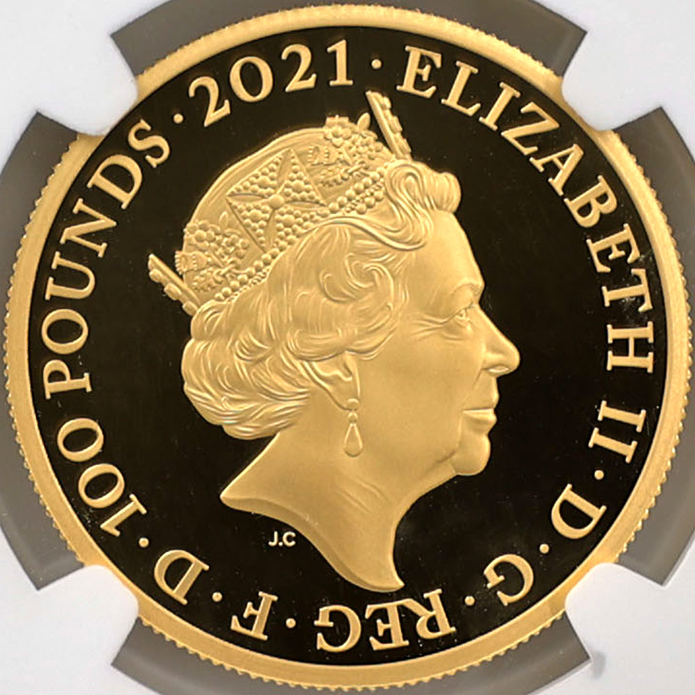  2021 ѹ ιΥꥹ 100ݥ  1 ץ롼 NGC PF 70 UC ER  ǹ ̤ Ȣաڥݥȡݥоݳ