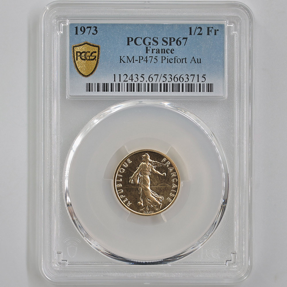 α 1973 ե 򼬤 1/2ե ԥե  PCGS SP 67 ǹ ̤