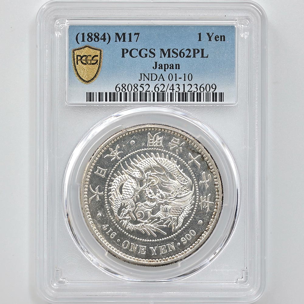 �������� 1884 ���� ����17ǯ 1�߶��(�緿)  PCGS MS 62 PL ��̤������ �ڥݥ���ȡ������ݥ������оݳ���