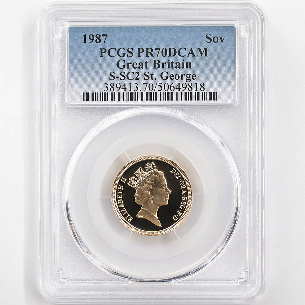 �������� 1987 �ѹ� ���ꥶ�٥�2�� ���֥�� 1�ݥ�ɡ�1���֥��˶�� �ץ롼�� PCGS PR 70 DCAM �ǹ���� ����̤������ �����硼��ε�༣ �����ꥹ ��� �ڥݥ���ȡ������ݥ������оݳ���