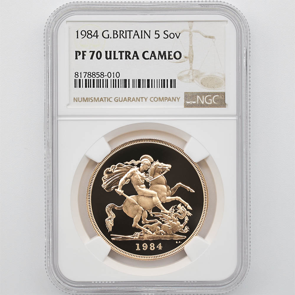 1984 �ѹ� ���ꥶ�٥�2�� ���֥�� 5�ݥ�ɡ�5���֥��˶�� �ץ롼�� NGC PF 70 UC �ǹ���� ����̤������ �����硼��ε�༣ �����ꥹ ���