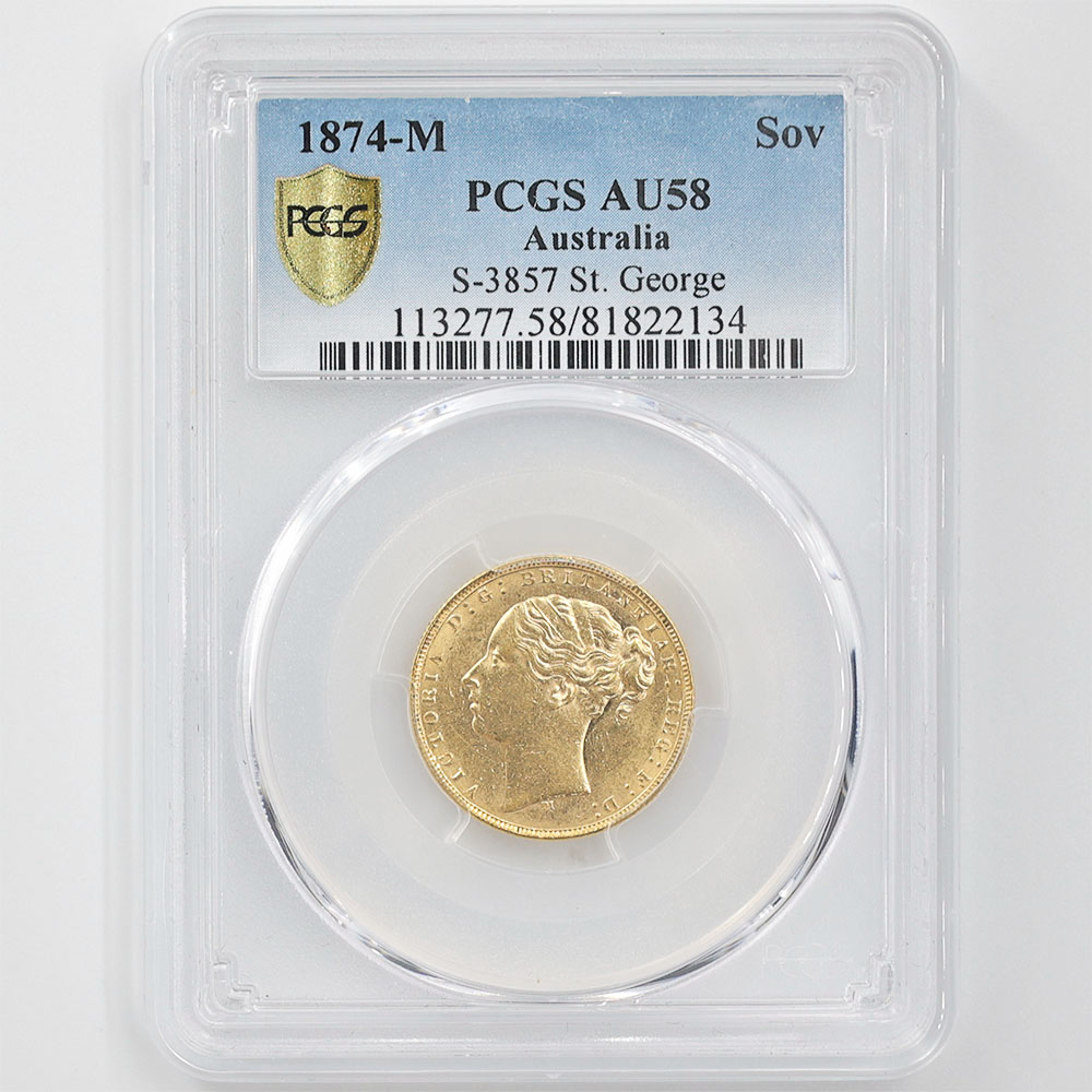 委託販売 1874 オーストラリア ヴィクトリア ソブリン 金貨 未使用 PCGS AU 58 極美品【ポイント・クーポン利用対象外】 |  委託販売,金貨 | 株式会社世界コイン
