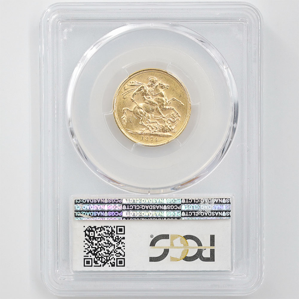 �������� 1874 �������ȥ�ꥢ �������ȥꥢ ���֥�� ��� ̤���� PCGS AU 58 �����ʡڥݥ���ȡ������ݥ������оݳ���