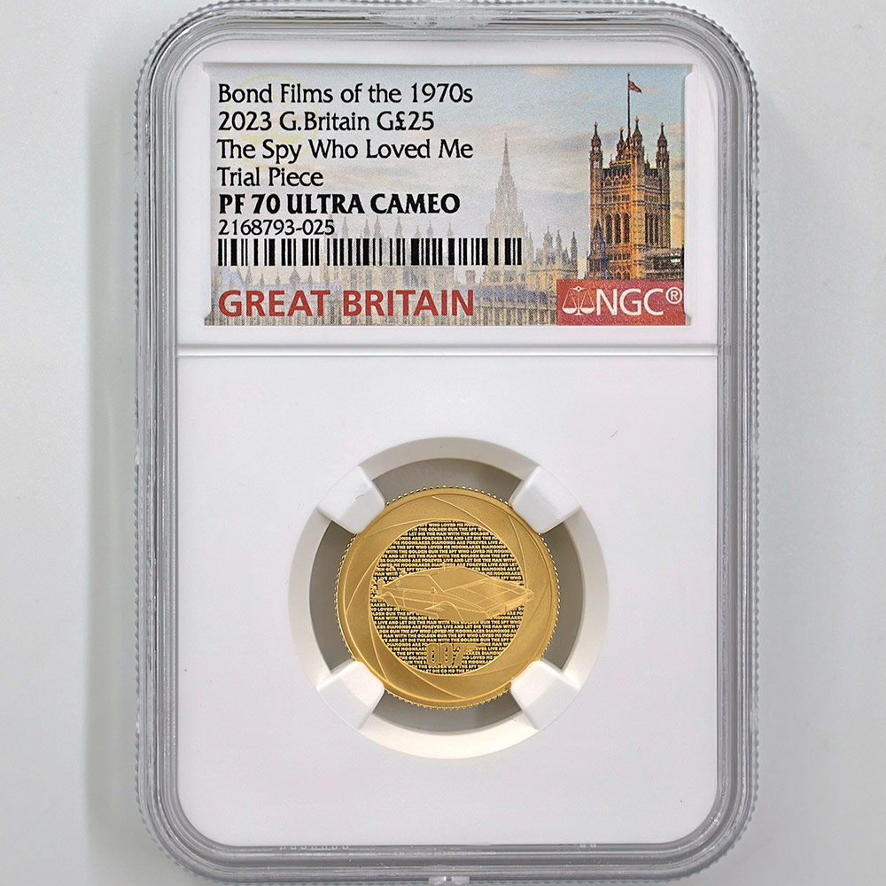 ����� 2023 �ѹ� �������ॺ���ܥ�� 007 ���꡼��60ǯ�ε��� 1970ǯ����� 25�ݥ�� ��� 1/4���� �ץ롼�� NGC PF 70 UC �ǹ���� ����̤������ ��Ȣ�� �����ꥹ ��� ������1��Τ�