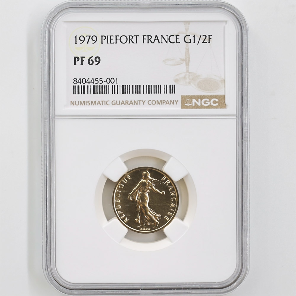 1979 �ե�� ��򼬤����� 1/2�ե�� �ԥ��ե��� ��� �ץ롼�� NGC PF 69 ��ǹ���� ����̤������