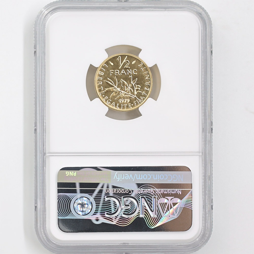 1979 �ե�� ��򼬤����� 1/2�ե�� �ԥ��ե��� ��� �ץ롼�� NGC PF 69 ��ǹ���� ����̤������