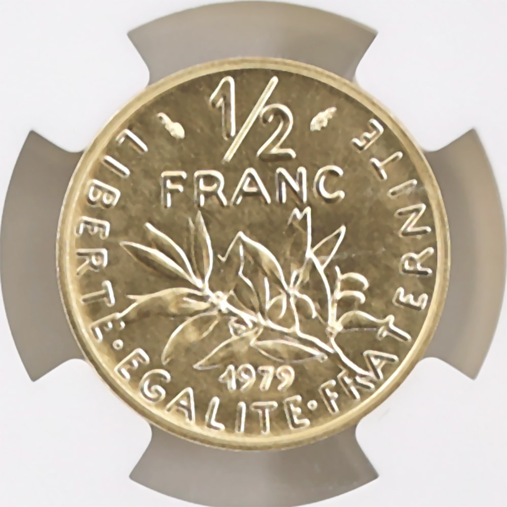 1979 �ե�� ��򼬤����� 1/2�ե�� �ԥ��ե��� ��� �ץ롼�� NGC PF 69 ��ǹ���� ����̤������