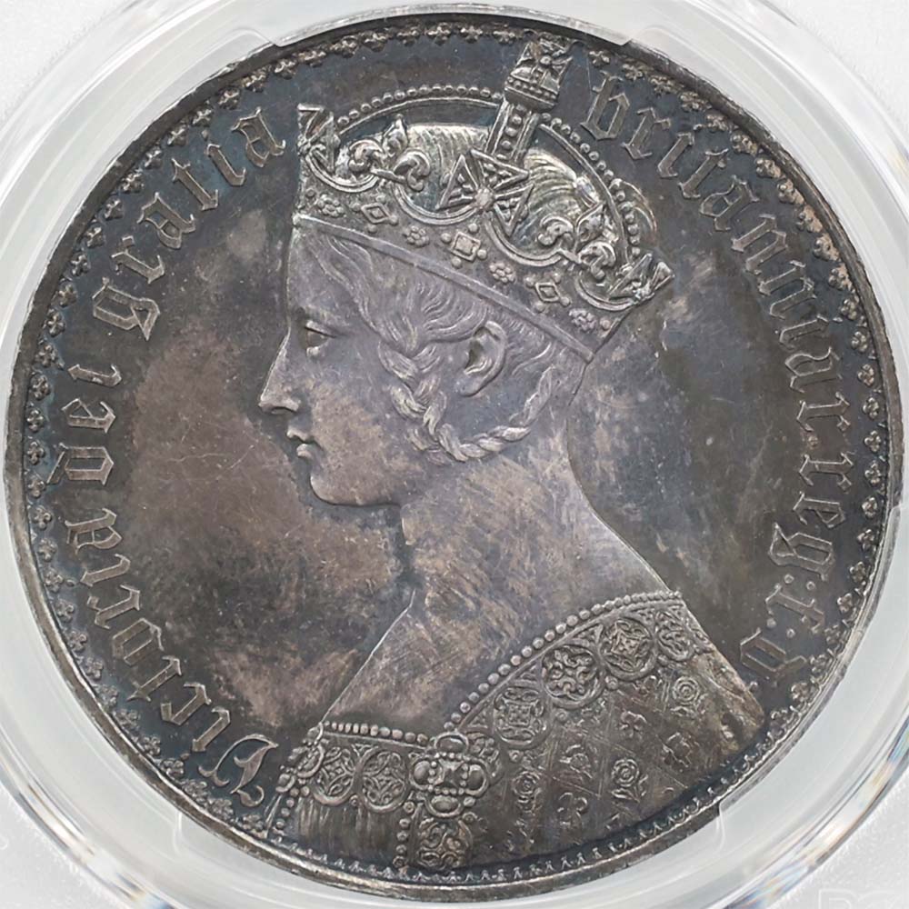 1847 �ѹ� �������ȥꥢ���� �����å����饦�� 1���饦�� ��� �ץ롼�� PCGS PR 62 UNDECIMO EDGE ��̤������