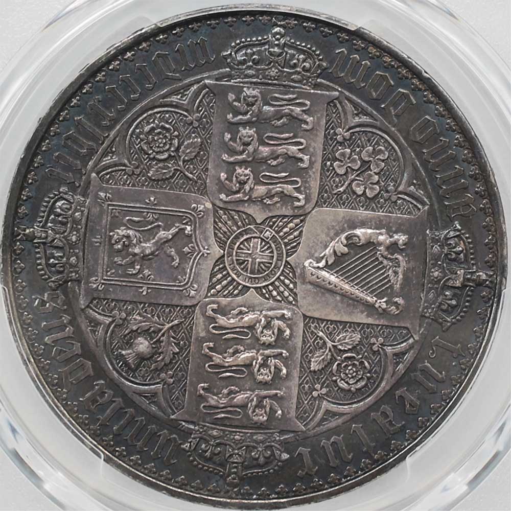 1847 �ѹ� �������ȥꥢ���� �����å����饦�� 1���饦�� ��� �ץ롼�� PCGS PR 62 UNDECIMO EDGE ��̤������
