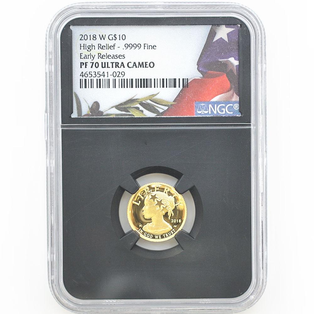 2018 ����ꥫ �ϥ���꡼�� ��ͳ�ν��� 10 �ɥ� ��� 1/10 ���� �ץ롼�� NGC PF 70 UC ER ������ �ǹ���� ��Ȣ�� ����