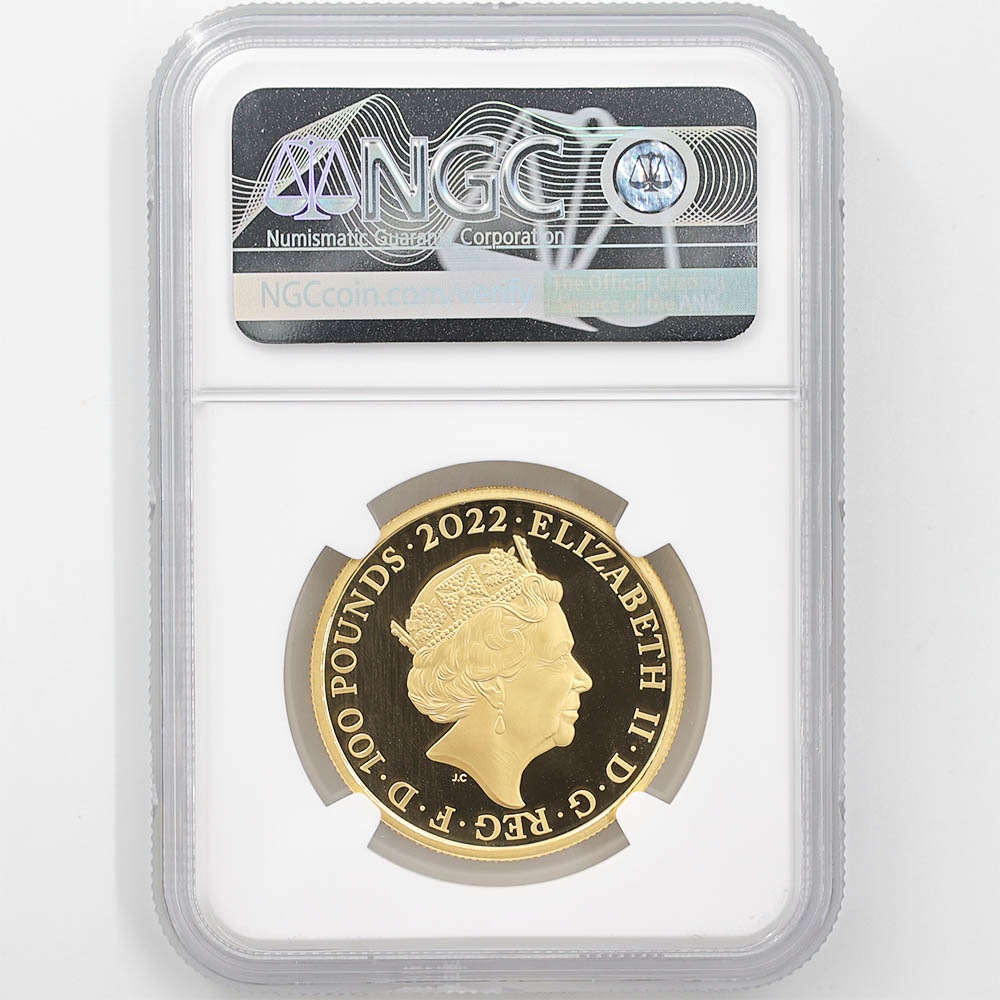 2022 ѹ ꥶ٥2 ԻԷʴ  100ݥ  1 ץ롼 NGC PF 70 UC FR  ǹ ̤ Ȣ ꥹ 