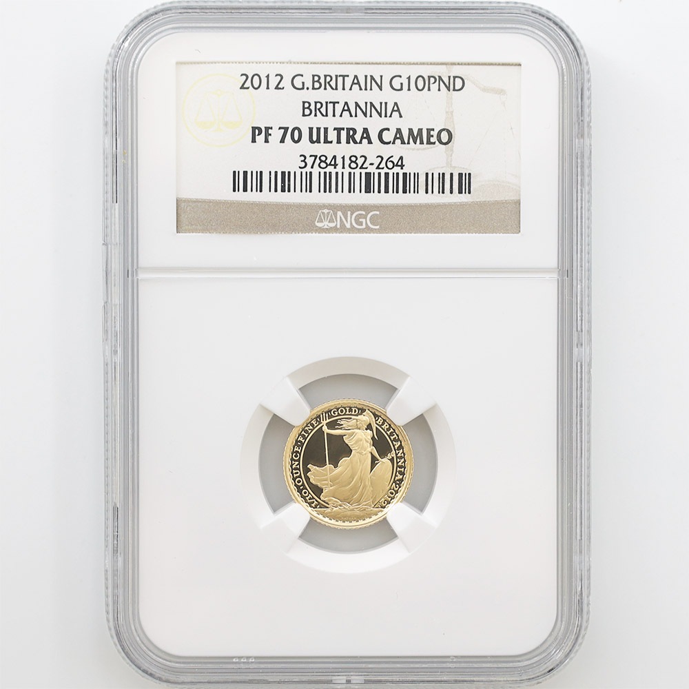2012 英国 ブリタニア 10ポンド 金貨 1/10 オンス プルーフ NGC PF 70 UC 最高鑑定 完全未使用品 イギリス 金貨 |  英国,英国 金貨 | 株式会社世界コイン