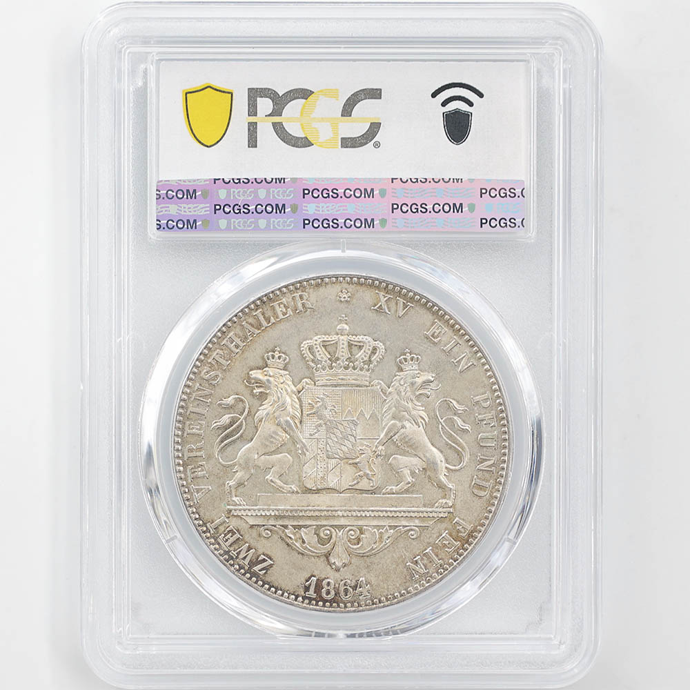 1864 �ɥ��� �Х������ �ޥ����ߥꥢ��2�� 2�����顼 ��� PCGS MS 63 �ǹ���� ̤������