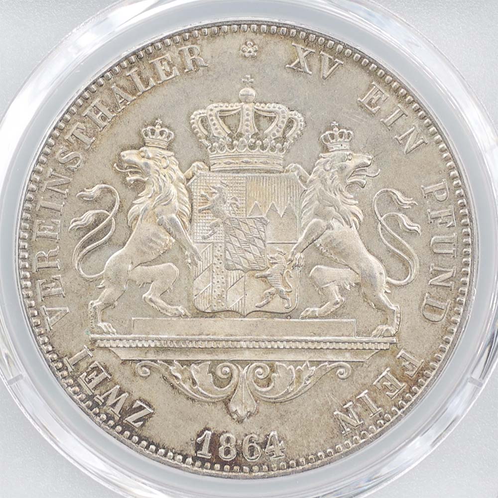 1864 �ɥ��� �Х������ �ޥ����ߥꥢ��2�� 2�����顼 ��� PCGS MS 63 �ǹ���� ̤������