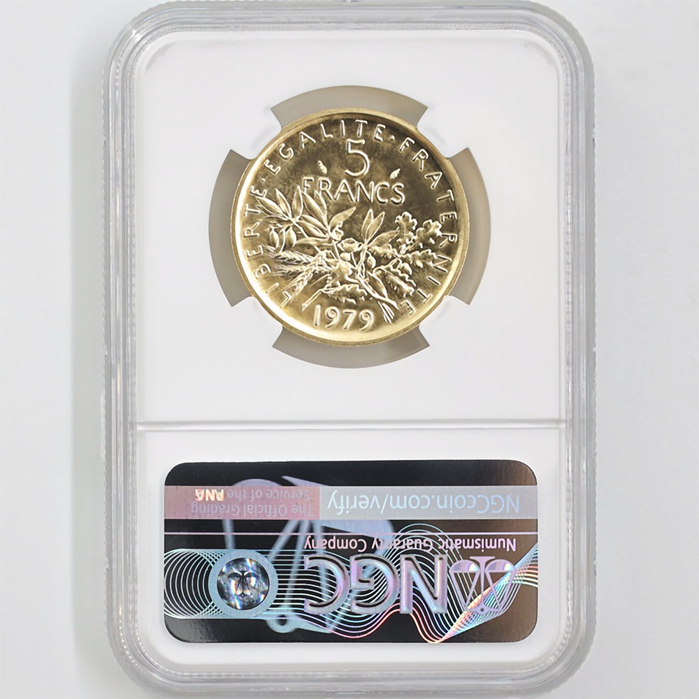 1979 �ե�� ��򼬤����� 5�ե�� �ԥ��ե��� ��� �ץ롼�� NGC PF 69 ��ǹ���� ����̤������