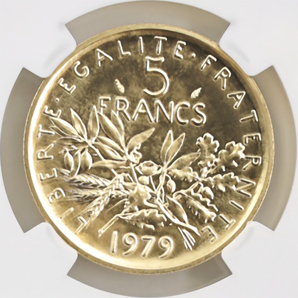 1979 �ե�� ��򼬤����� 5�ե�� �ԥ��ե��� ��� �ץ롼�� NGC PF 69 ��ǹ���� ����̤������