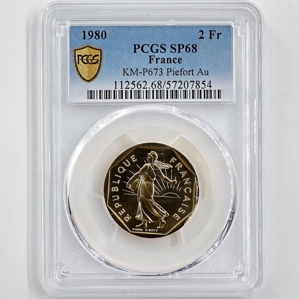 1980 �ե�� ��򼬤����� 2�ե�� �ԥ��ե��� ��� PCGS SP 68 �ǹ���� ����̤������