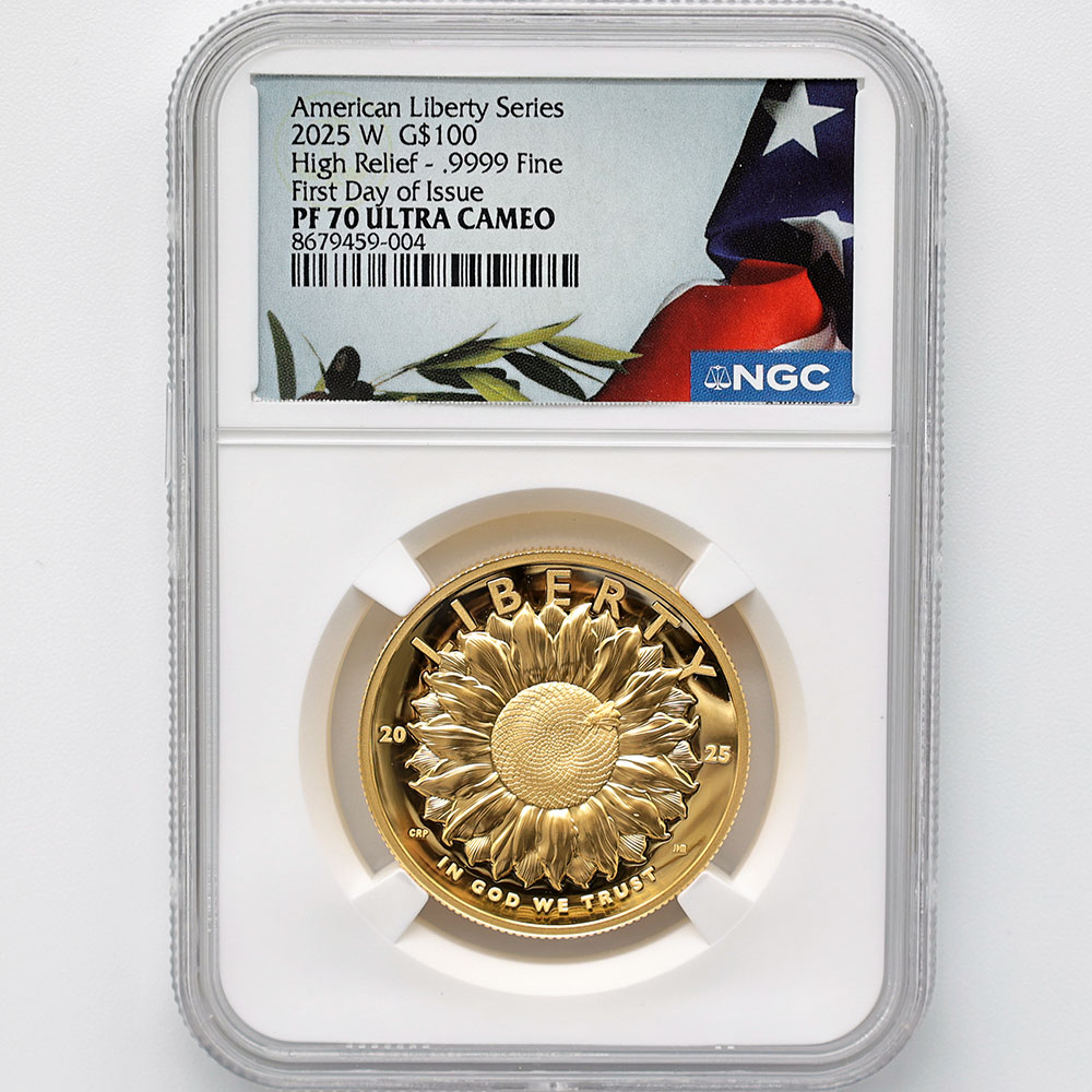 2025 ����ꥫ ��Хƥ� �ϥ���꡼�� 100�ɥ� ��� 1���� NGC PF 70 UC FDOI ������ �ʽ�������� �ǹ���� ����̤������ ��Ȣ��