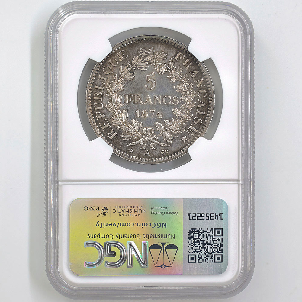 1874A �ե�� �إ饯�쥹 5�ե�� ��� �ץ롼�� NGC PF 64 ̤���ѡ�����̤������ �ǹ����