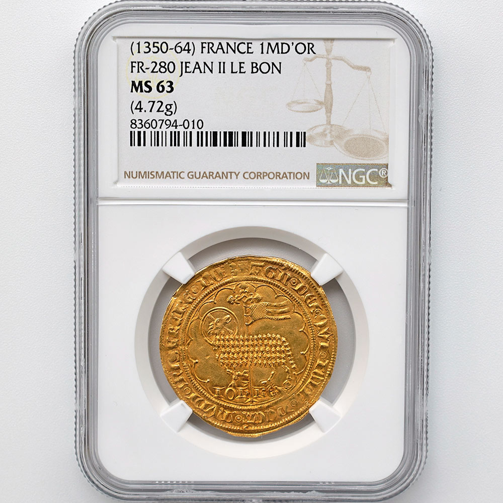 1350-64 �ե�� �����2�� �ࡼ�ȥ�ɡ��� ���  NGC MS 63 ̤������