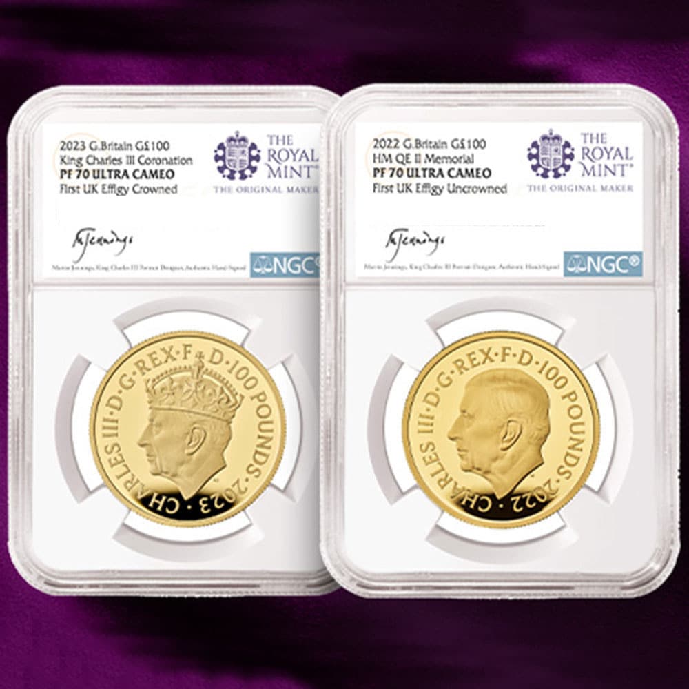 2023 チャールズ3世 戴冠記念 £5プルーフ銀貨 NGC PF70UC FR 英国 2023年 国王チャールズ3世戴冠式記念 5ポンドピエフォー
