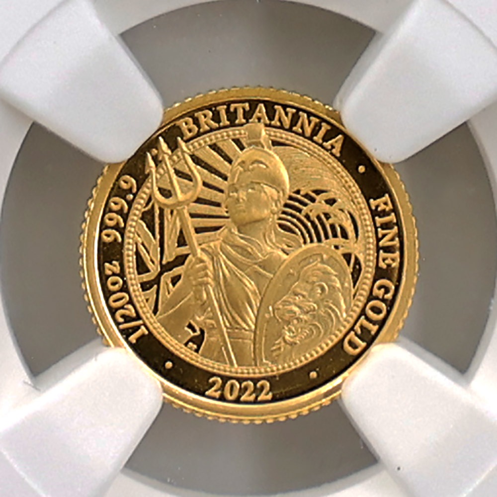 ����� 2022 �ѹ� �֥꥿�˥� 1�ݥ�� ��� 1/20���� �ץ롼�� NGC PF 70 UC �ǹ���� ����̤������ ��Ȣ�� �����ꥹ ��� ������1��Τ�