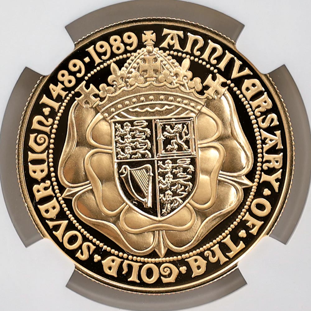 1989 �ѹ� ���ꥶ�٥�2�� ���֥�� 500��ǯ��ǰ 5�ݥ�ɡ�5���֥��� / 5Pounds��5Sovereign�˶�� �ץ롼�� NGC PF 70 UC �ǹ���� ����̤������ ���塼���������� �����ꥹ ���