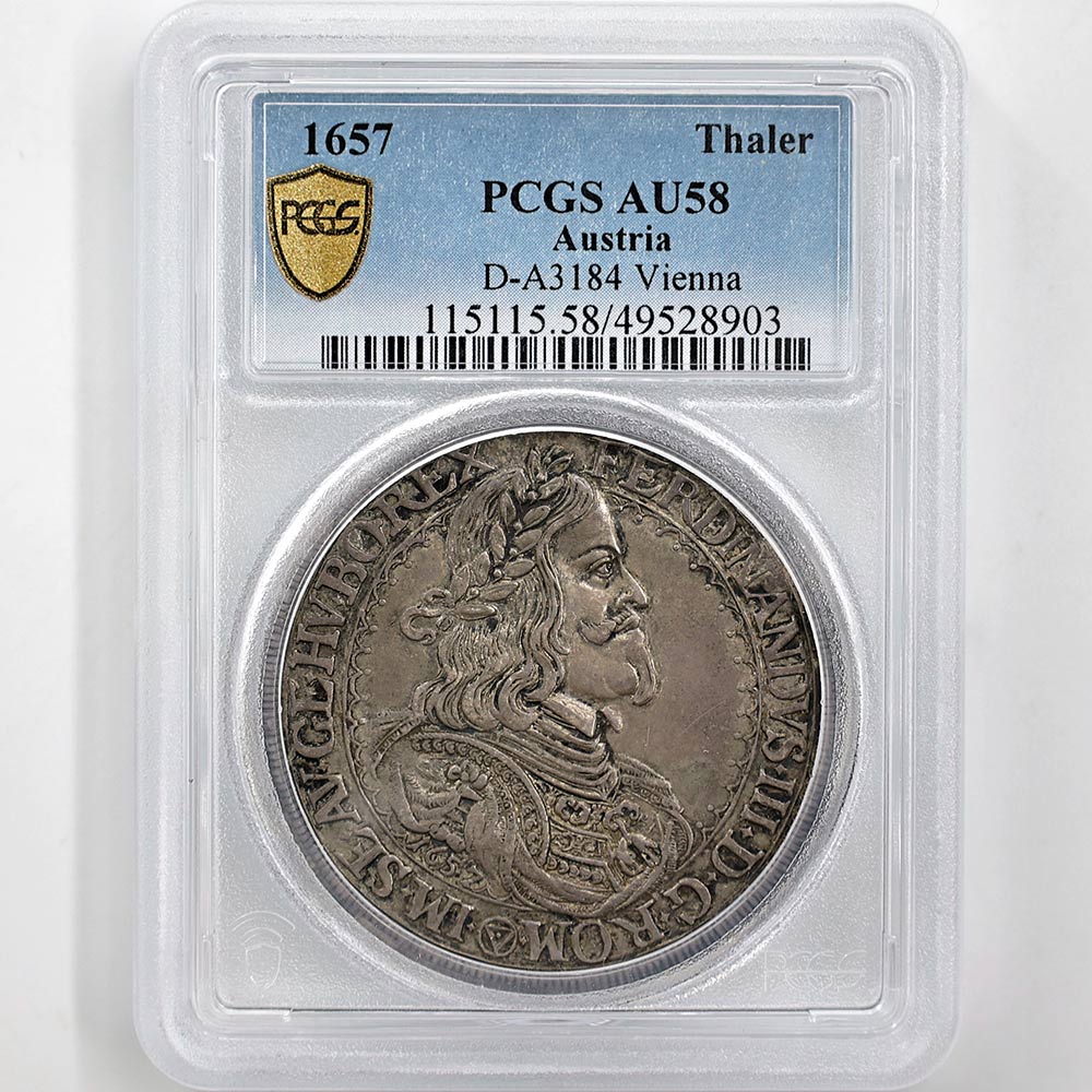  1657 ȥꥢ եǥʥ3 1顼   PCGS AU 58 ǹڥݥȡݥоݳ