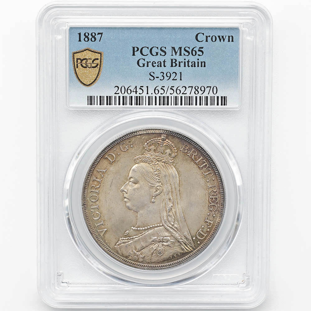1887 �ѹ�ʥ����ꥹ�� �������ȥꥢ���� ����ӥ꡼�إå� 1���饦�� ��� ̤���� PCGS MS 65 ̤���ѡ�����̤������