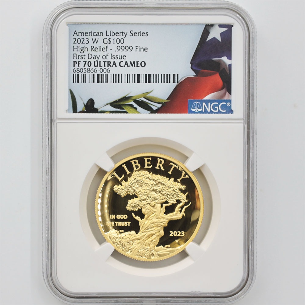 2023 ����ꥫ ��Хƥ� �ϥ���꡼�� 100�ɥ� ��� 1���� �ץ롼�� NGC PF 70 UC  FDOI ������ �ʽ�������� �ǹ���� ����̤������ ��Ȣ��