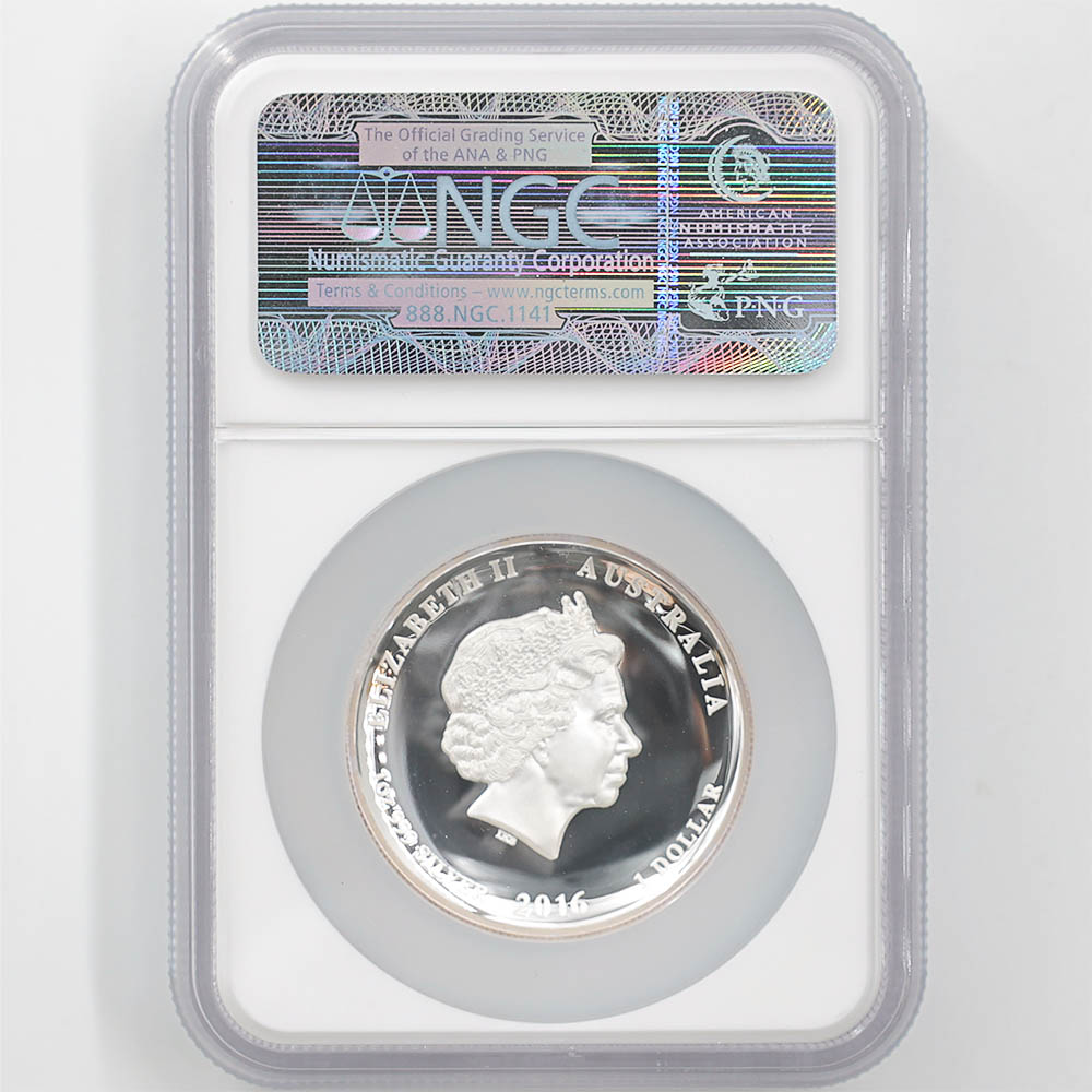 ������ 2016 �������ȥ�ꥢ �ϥ���꡼�� ��ǯ��� 1�ɥ� ��� 1���� �ץ롼�� NGC PF 70 UC ER ������ �ǹ���� ����̤������