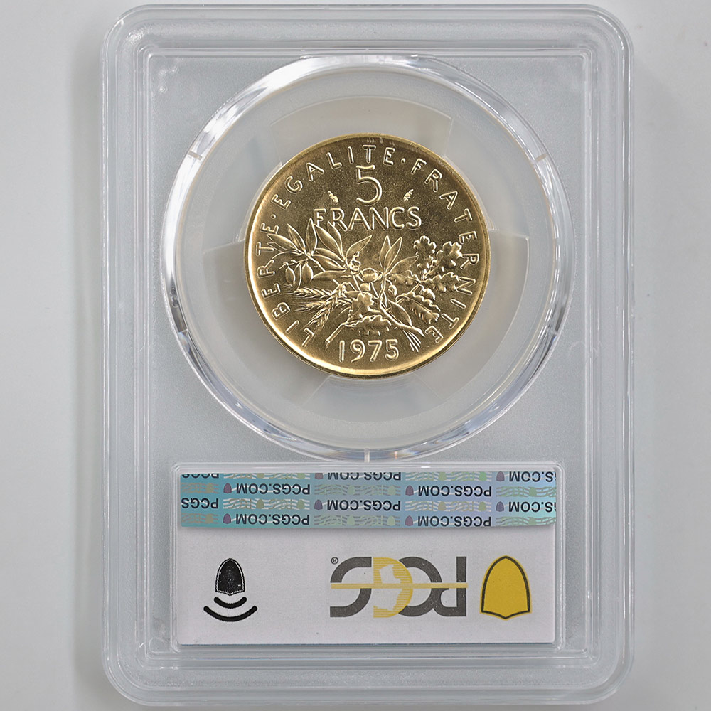 1975 �ե�� ��򼬤����� 5�ե�� �ԥ��ե��� ��� PCGS SP 67 ����̤������