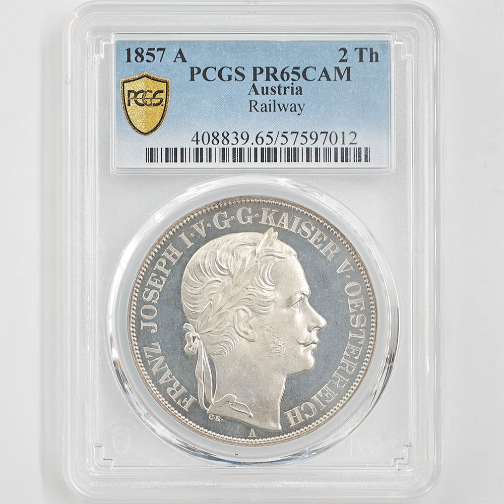 1857 �������ȥꥢ �ե��ġ��衼����1�� �������ȥꥢ����Ŵƻ������ǰ 2�����顼 ��� �ץ롼�� PCGS PR 65 CAM �ǹ���� ̤���ѡ�����̤������