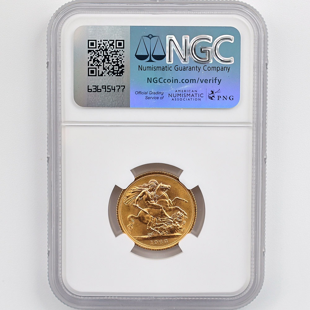 1968 �ѹ� ���ꥶ�٥�2�� ���֥�� 1�ݥ�ɡ�1���֥��˶�� NGC MS 66 ����̤������ �����硼��ε�༣