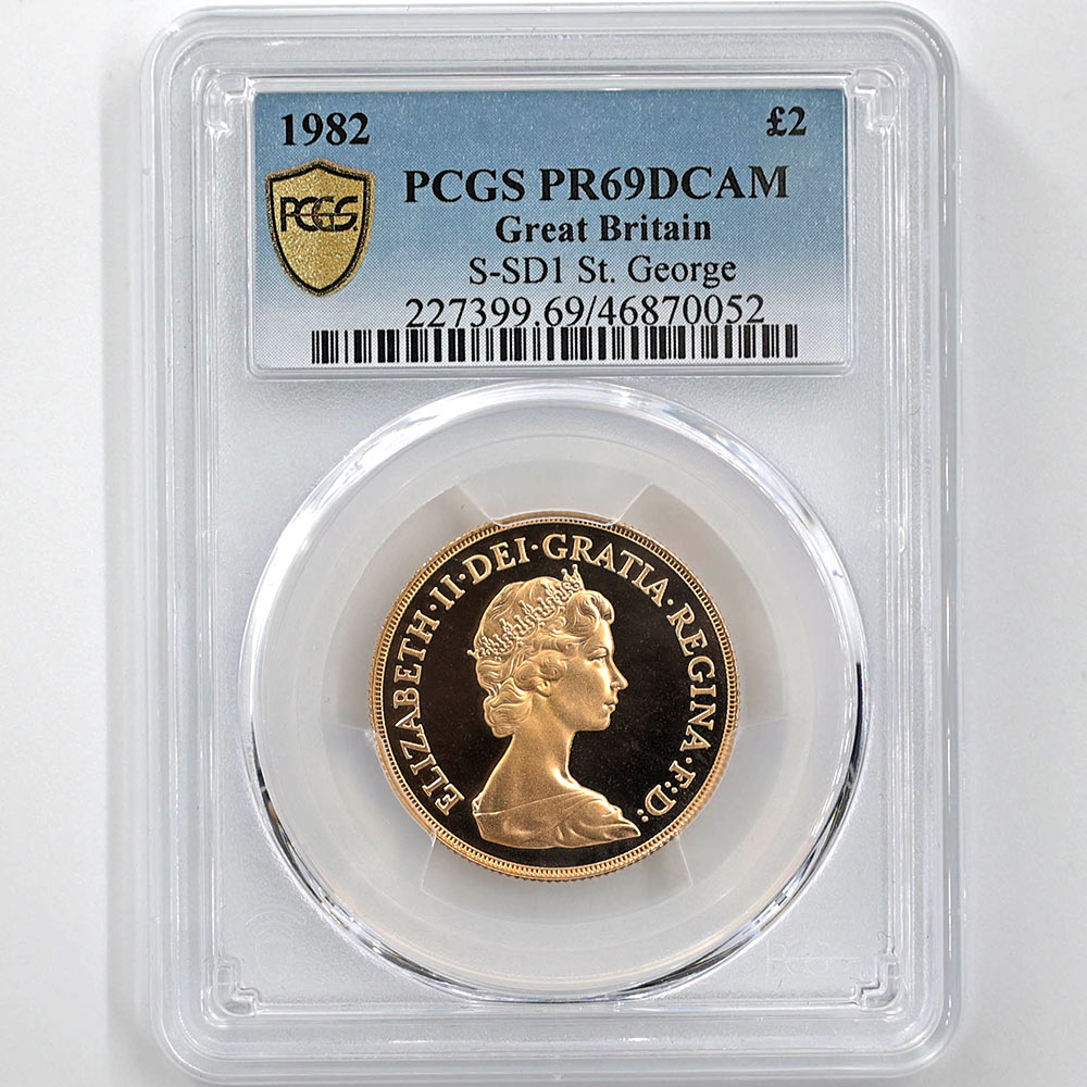 �������� 1982 �ѹ� ���ꥶ�٥�2�� ���֥�� 2�ݥ�� ��� �ץ롼�� PCGS PR 69 DCAM ��ǹ���� ����̤������ �����硼��ε�༣�ڥݥ���ȡ������ݥ������оݳ���