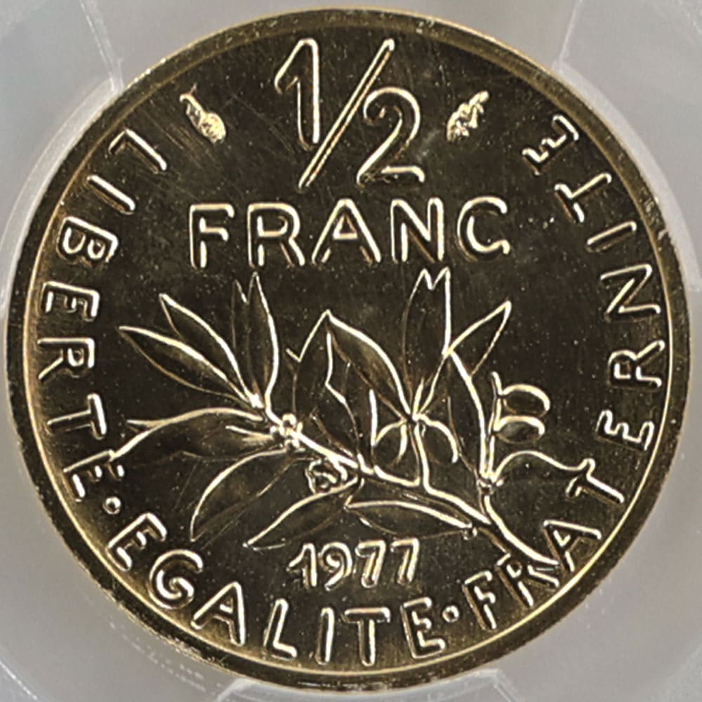 1977 �ե�� ��򼬤����� 1/2�ե�� �ԥ��ե��� ��� PCGS SP 67 ����̤������