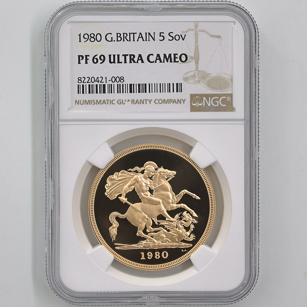 ��α�� 1980 �ѹ� ���ꥶ�٥�2�� ���֥�� 5�ݥ�ɡ�5���֥��˶�� �ץ롼�� NGC PF 69 UC ��ǹ���� ����̤������ �����硼��ε�༣ �����ꥹ ���