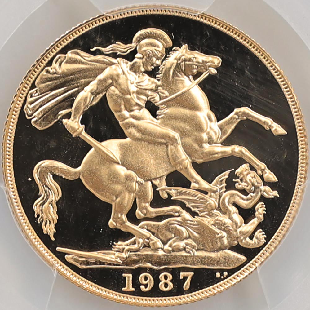 1987 ѹ ꥶ٥2 ֥ 2ݥ  ץ롼 PCGS PR 70 DCAM ǹ ̤ 硼ε༣ ꥹ 